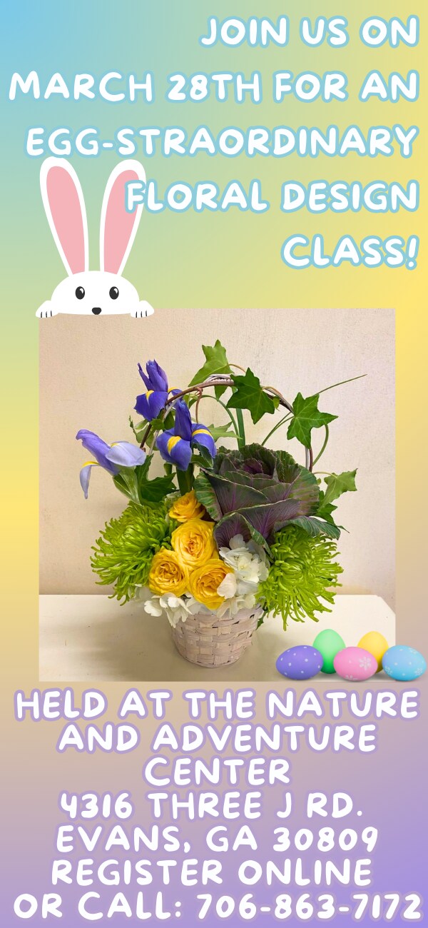 Sign Up for Design Classes! Call 706-863-7172 for more information.